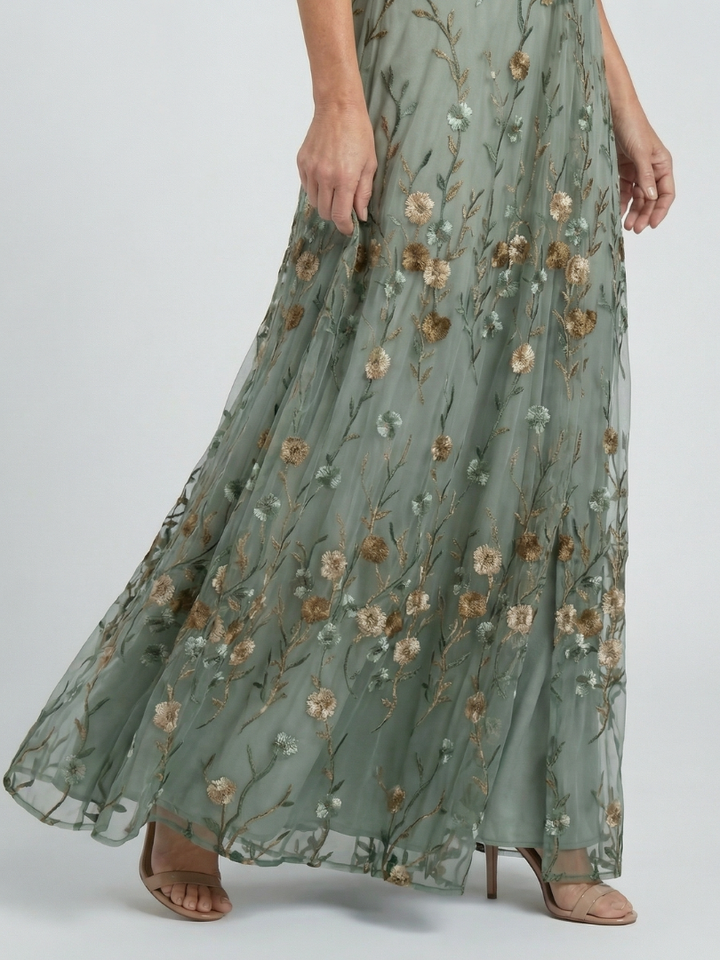 Selora - Halter Bloom Flow Maxi Kleid