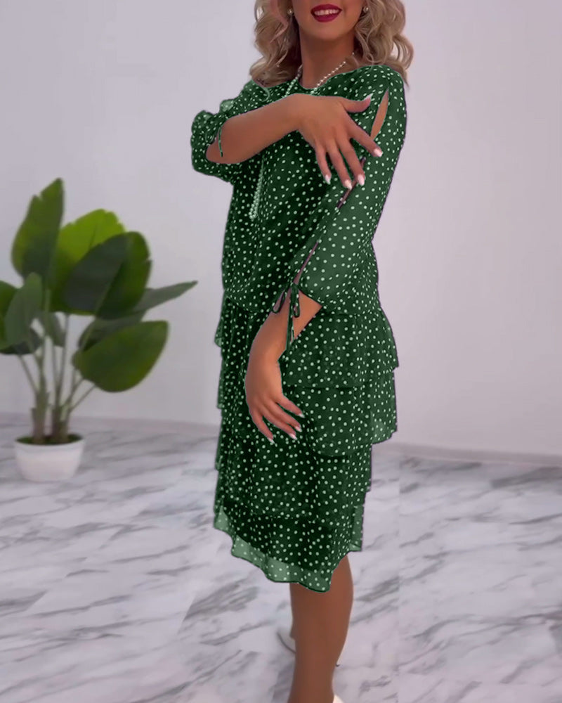 Tilly - Gepunktetes Schichtkleid