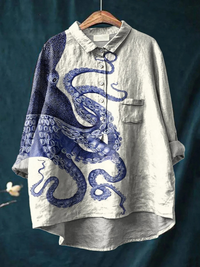Elissa - T-Shirt mit Kunstprint von Oktopus-Tentakeln aus der Tiefsee