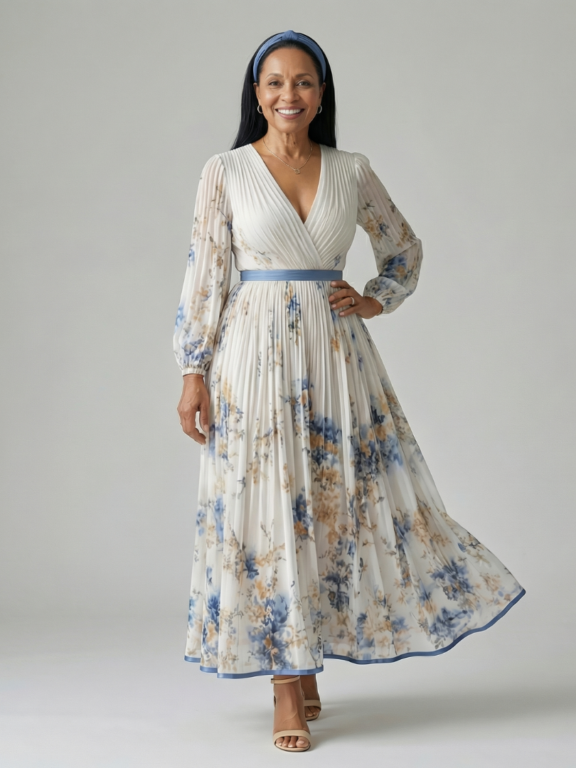 Rielle - Faltenwurf Midi Kleid