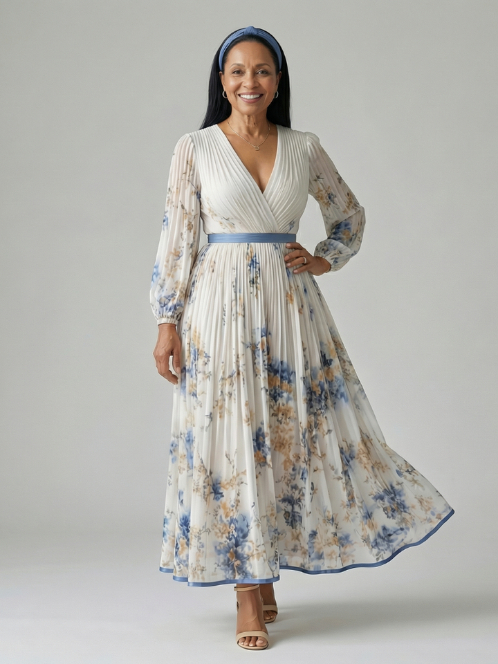 Rielle - Faltenwurf Midi Kleid