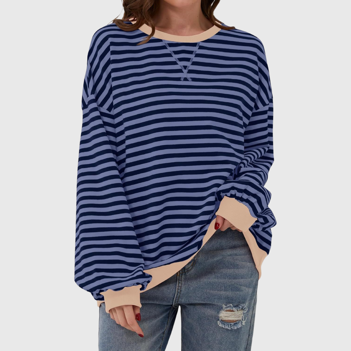 Martha - Übergrosses gestreiftes Sweatshirt in entspannter Passform