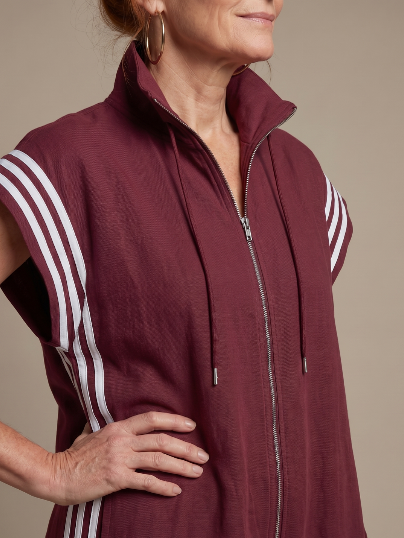 Lark - Jumpsuit mit Reissverschluss und Streifenpanel