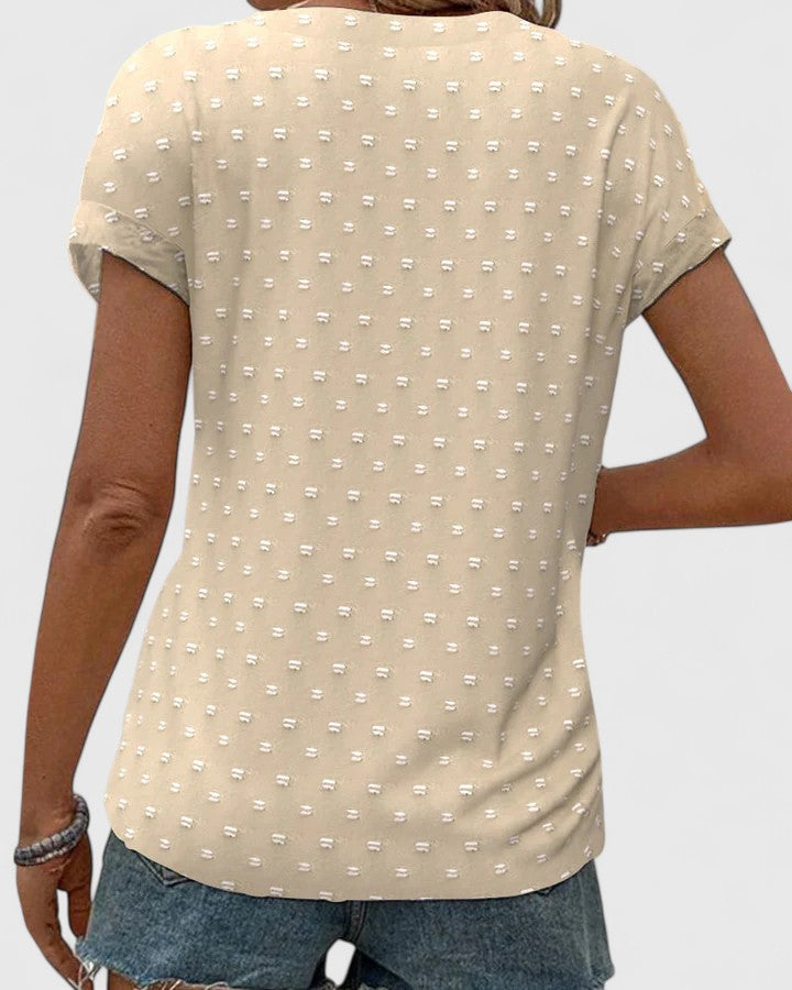 Thea - Bequemes V-Ausschnitt-Shirt