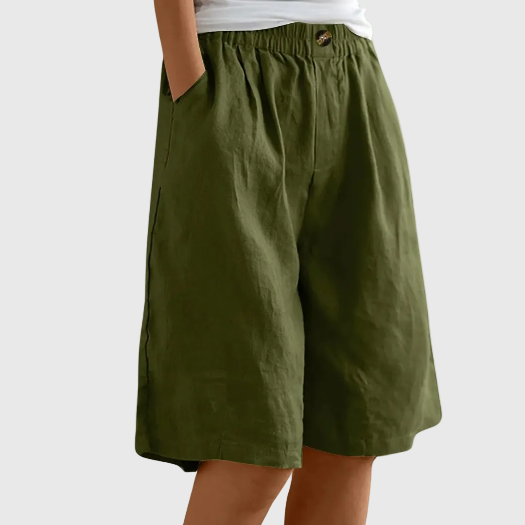 Miley - Elegante Baumwoll-Leinen Shorts
