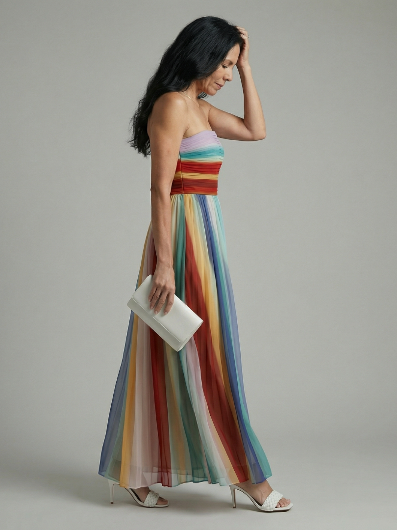 Serene - Maxikleid mit leichten Streifen