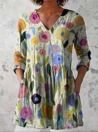 Blaire - V-Ausschnitt Langarmshirt