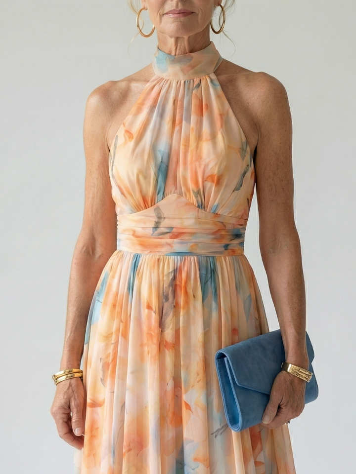 Elin - Weiches Halter-Midi-Kleid