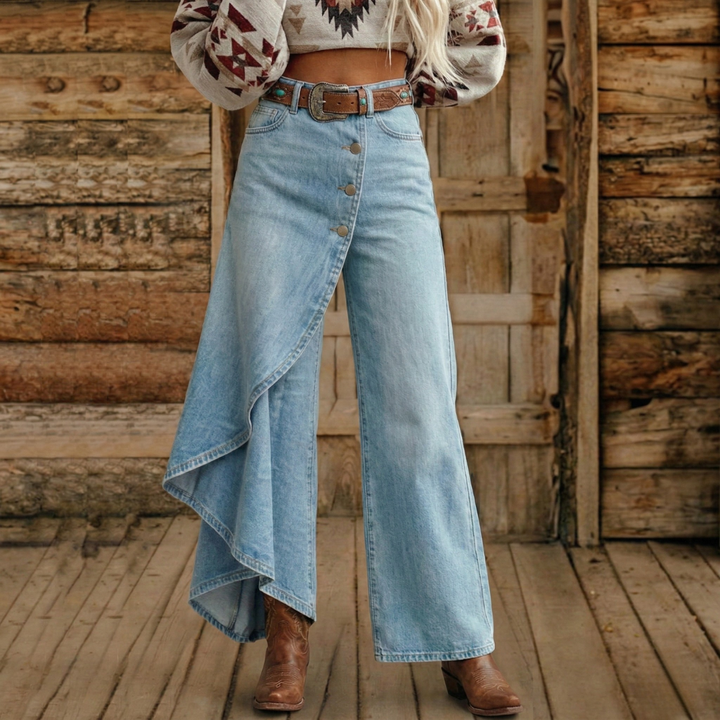Amelia - Western Denim-Hose
