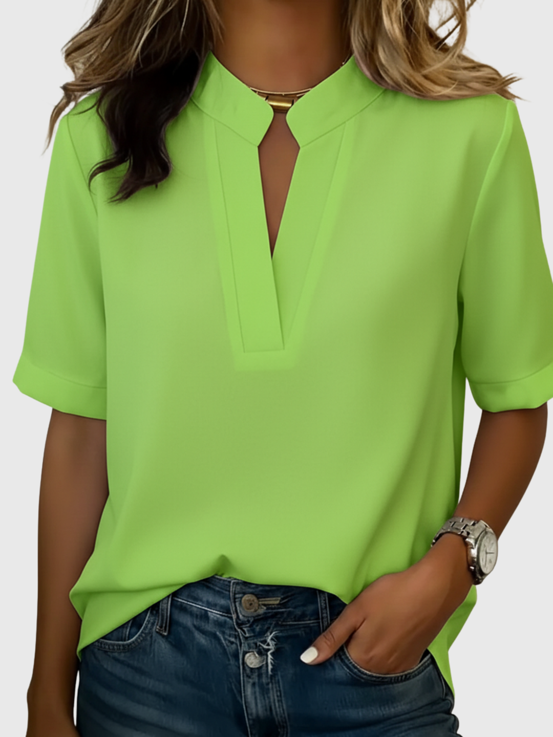 Loise - Elegante Bluse mit Raffiniertem Kragen