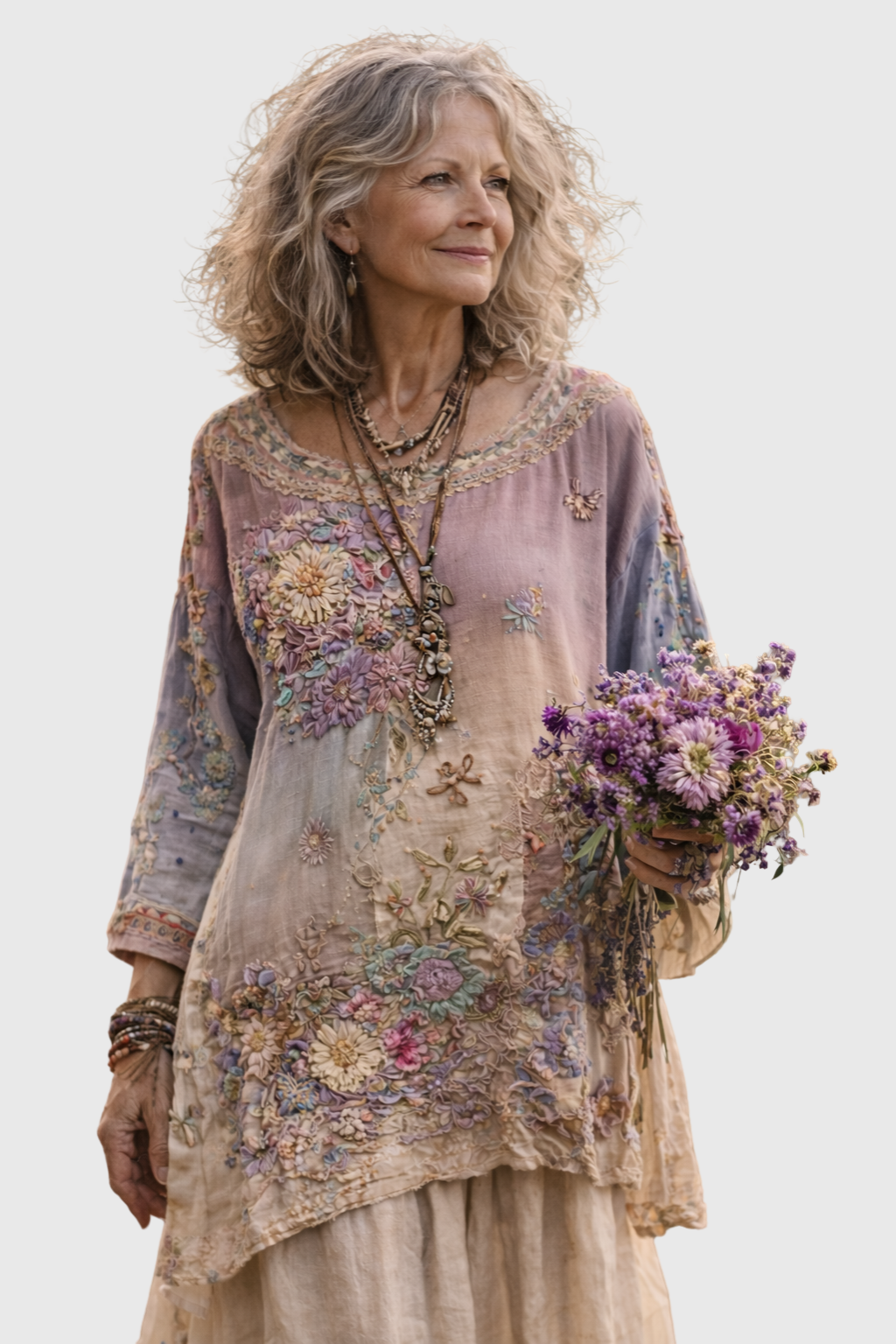 Megan - Artisan Floral Patchwork Kleid