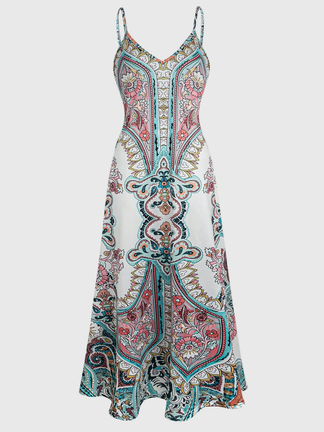Skye - Boho Blumenmuster Ärmelloses Kleid