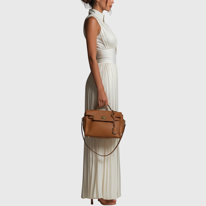 Sofia - Jumpsuit Weisser Faltenchiffon