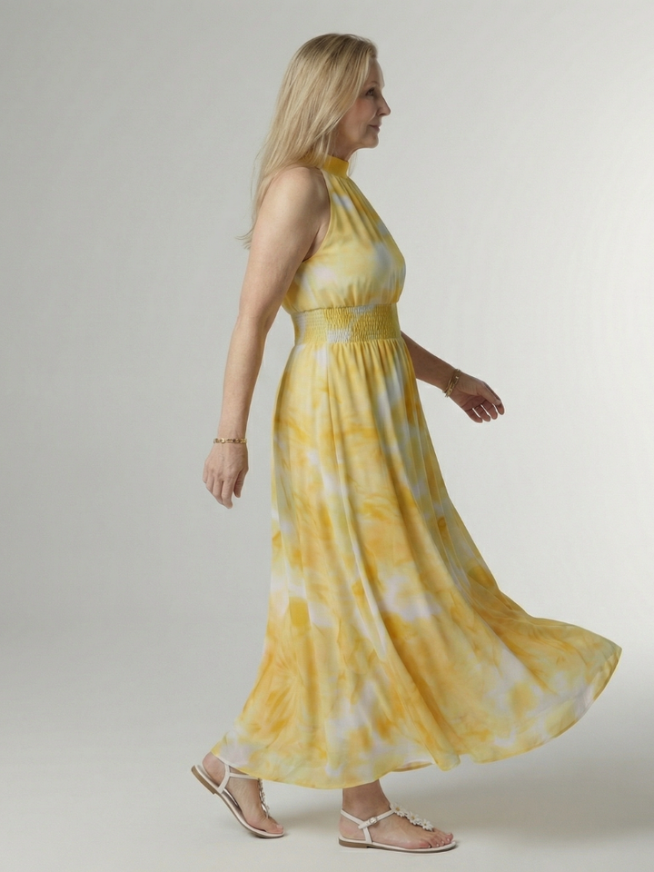 Sylin - Gathered Halter Midi Kleid