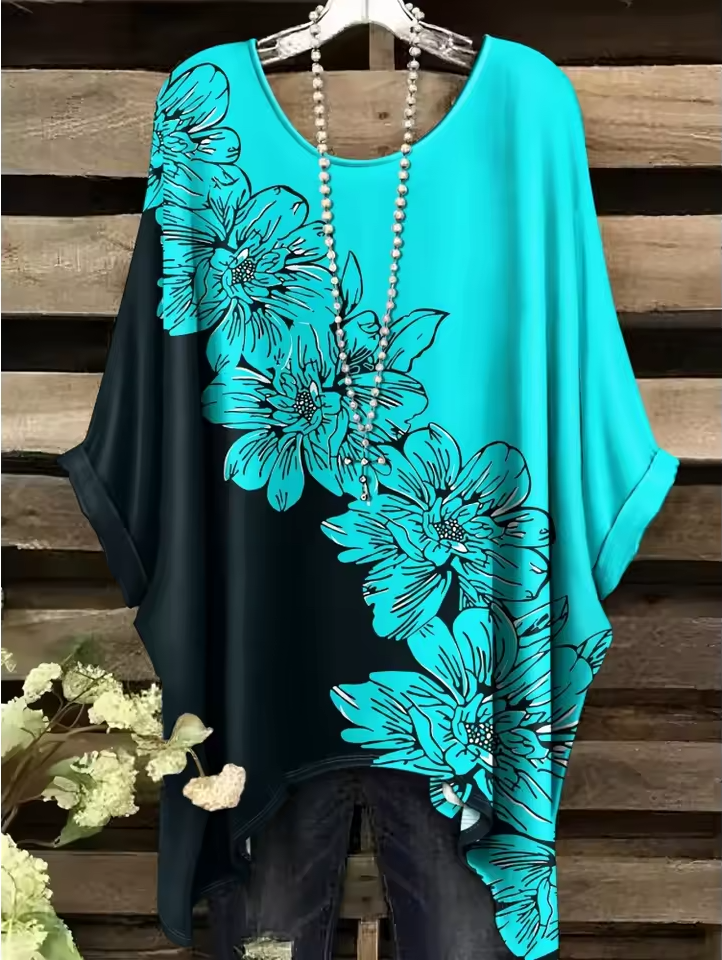 Wilma - Vintage Bohemian Floral Print Damen T-Shirt