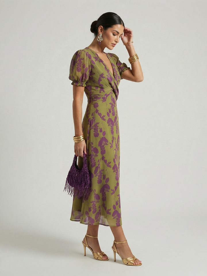 Virel - Entspanntes Blumen-Midi-Kleid