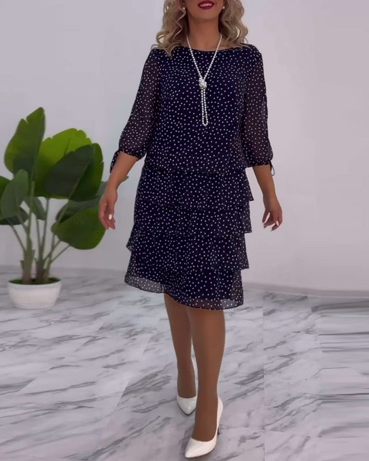 Tilly - Gepunktetes Schichtkleid