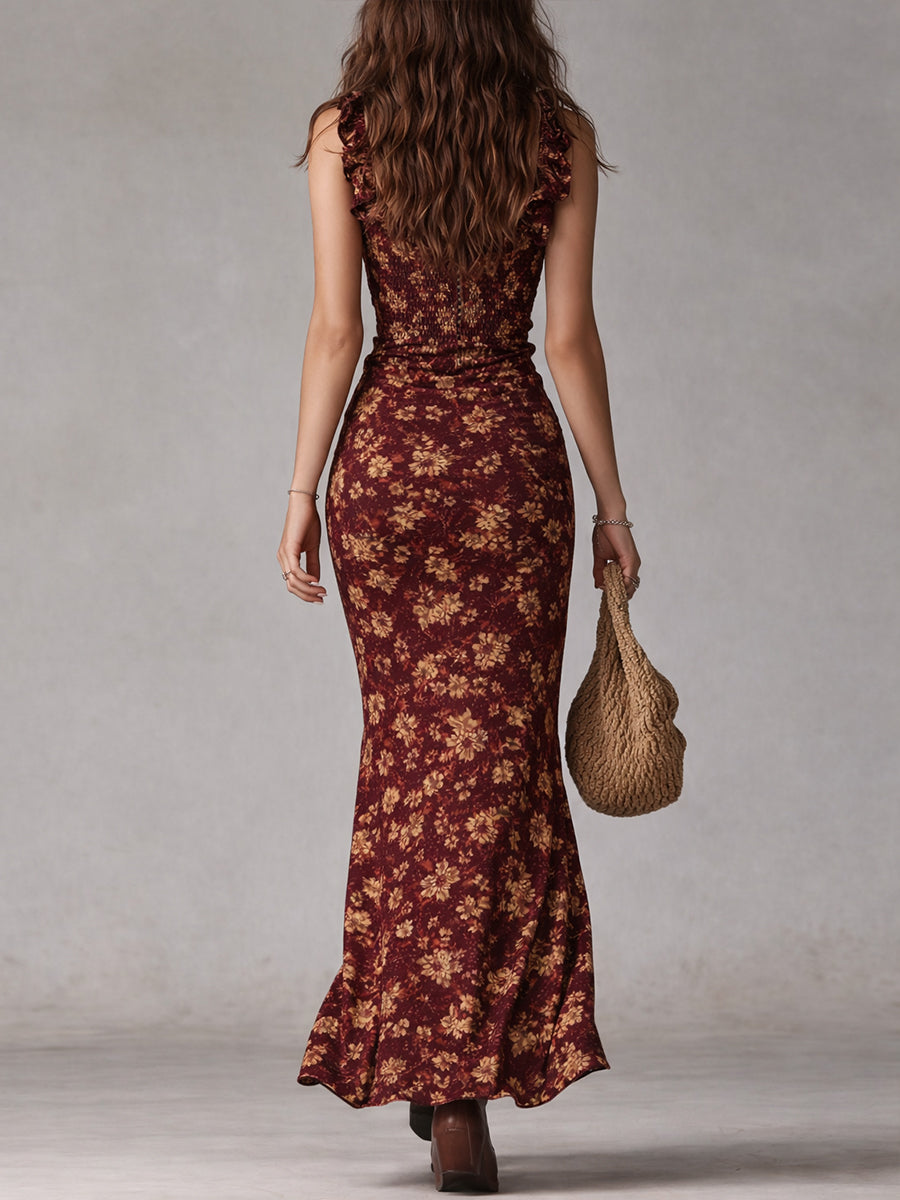 Linda - Boho-Eleganz Maxikleid mit fliessender Silhouette