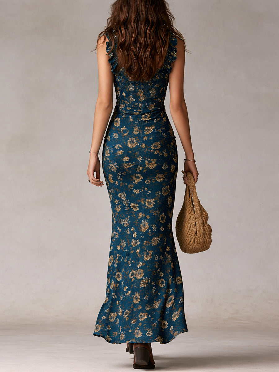 Linda - Boho-Eleganz Maxikleid mit fliessender Silhouette