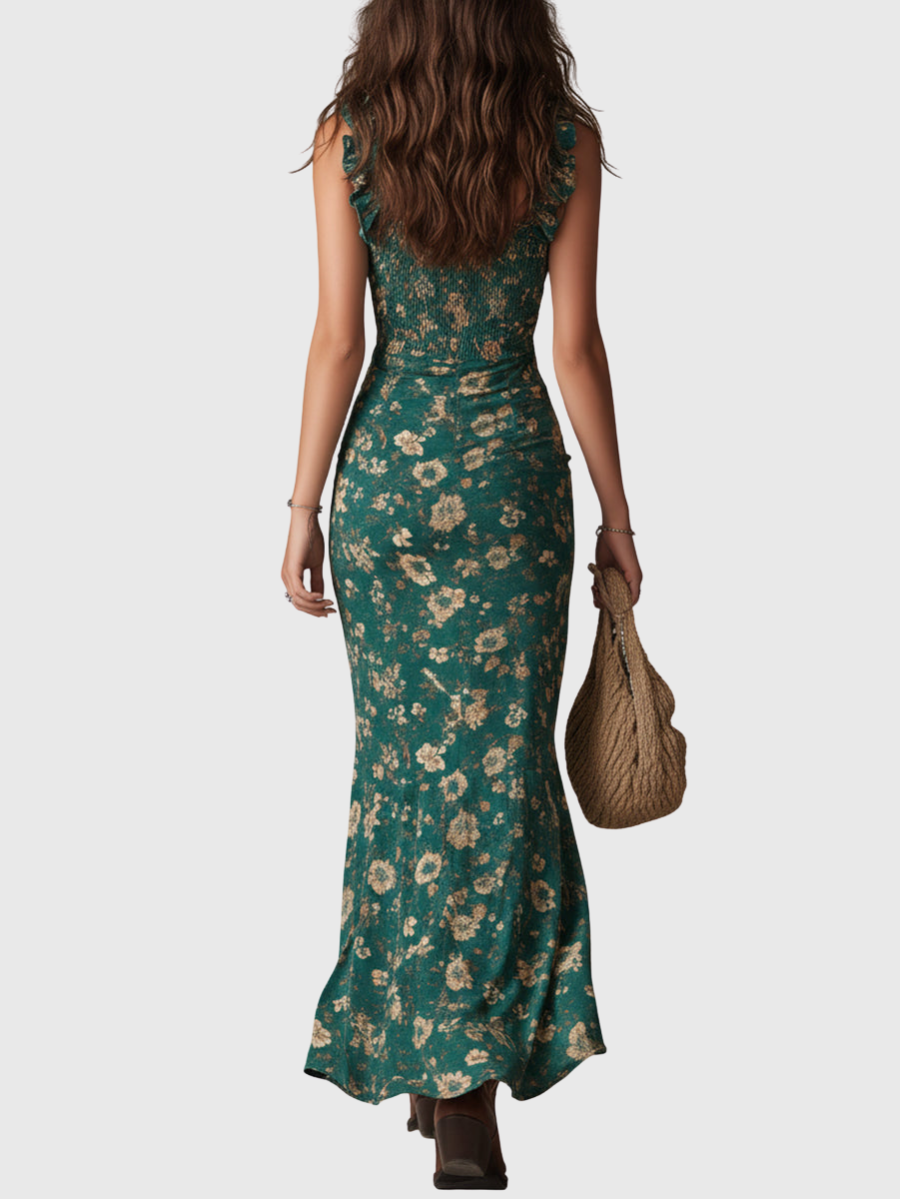 Linda - Boho-Eleganz Maxikleid mit fliessender Silhouette