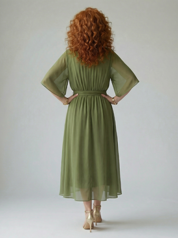 Elric - Leichtes Midi-Kleid mit Drapierung