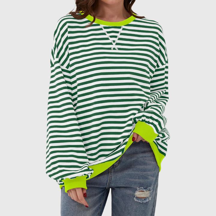 Martha - Übergrosses gestreiftes Sweatshirt in entspannter Passform