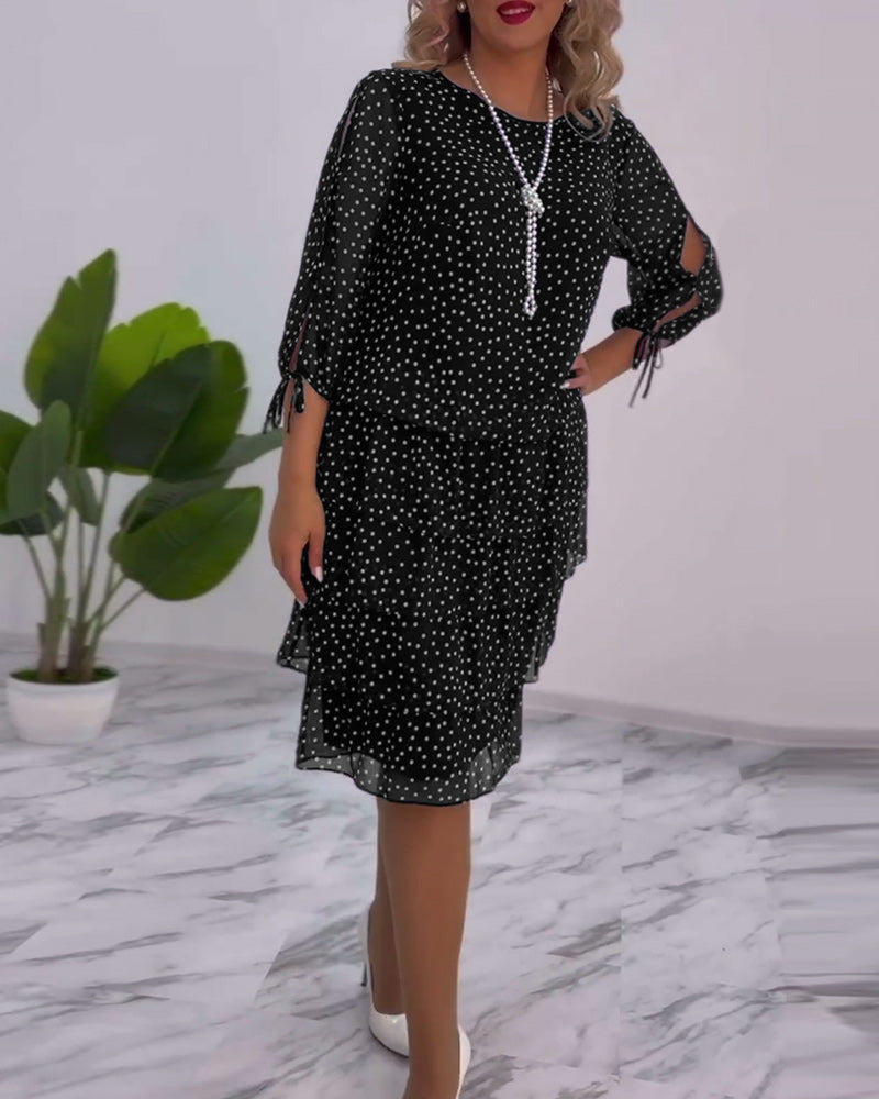 Tilly - Gepunktetes Schichtkleid