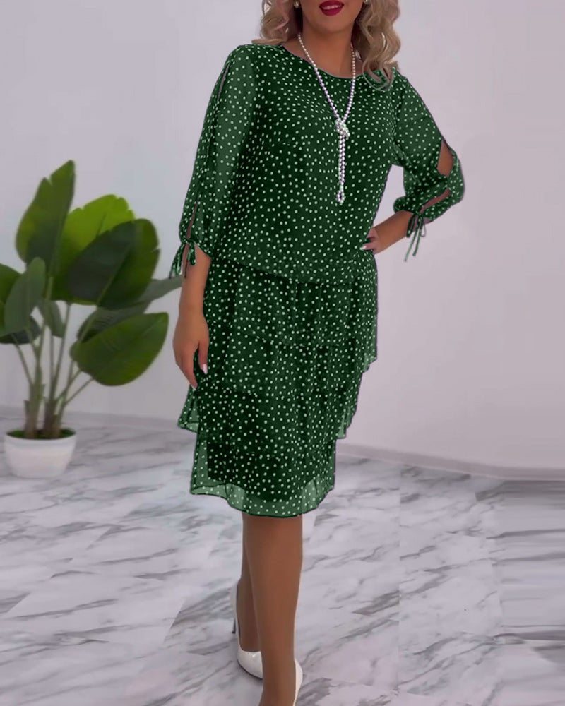 Tilly - Gepunktetes Schichtkleid