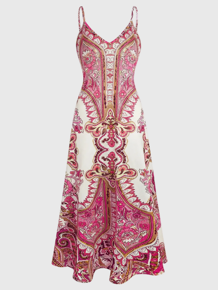 Skye - Boho Blumenmuster Ärmelloses Kleid