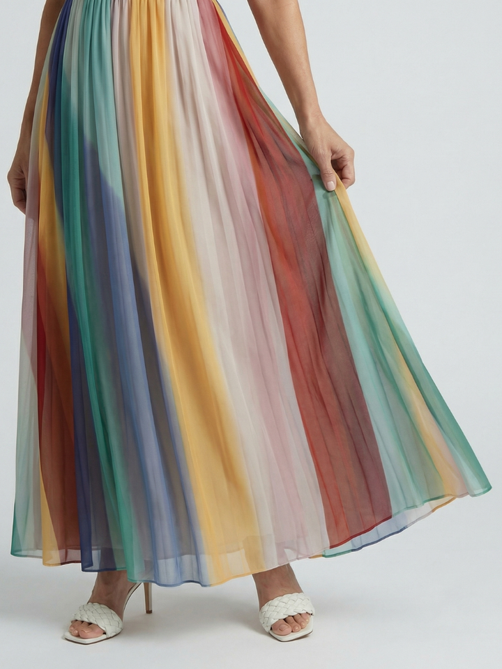 Serene - Maxikleid mit leichten Streifen