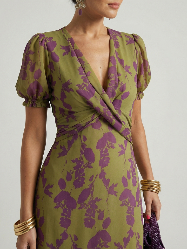 Virel - Entspanntes Blumen-Midi-Kleid