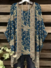 Clementine - Vintage Bohemian Floral Print Damen T-Shirt