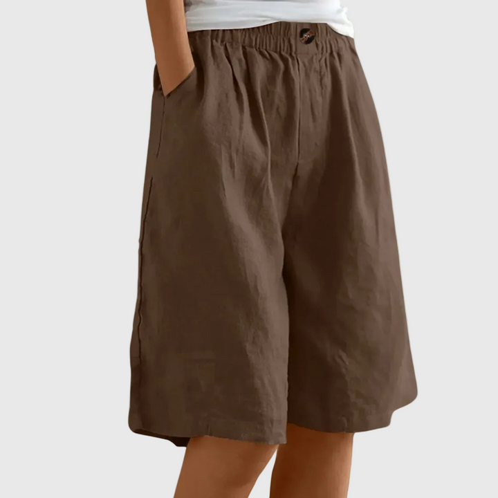 Miley - Elegante Baumwoll-Leinen Shorts