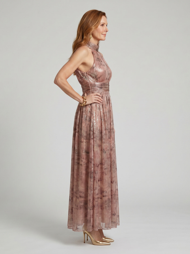 Imogen - Ärmelloses Midi-Kleid mit strukturiertem Finish