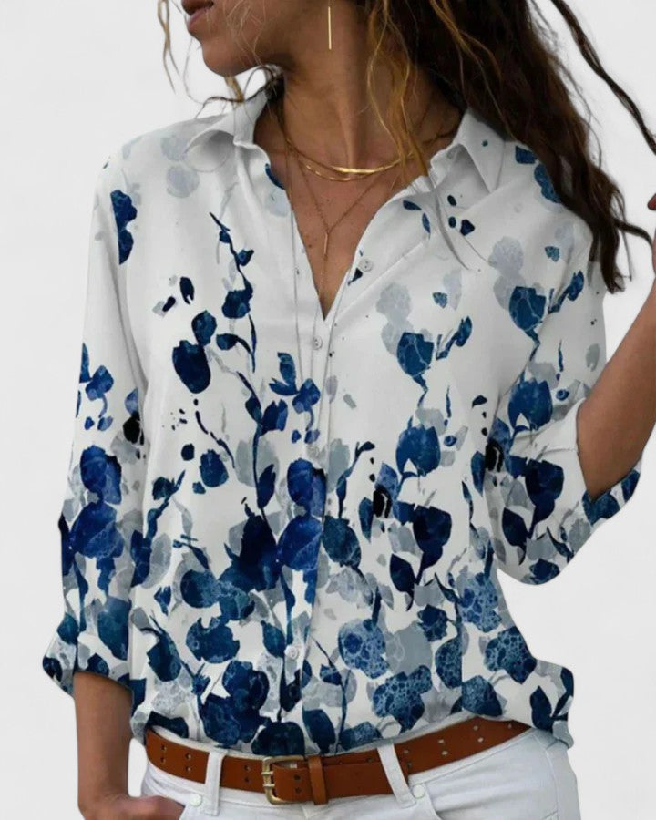Marineblau - Elegante Bluse