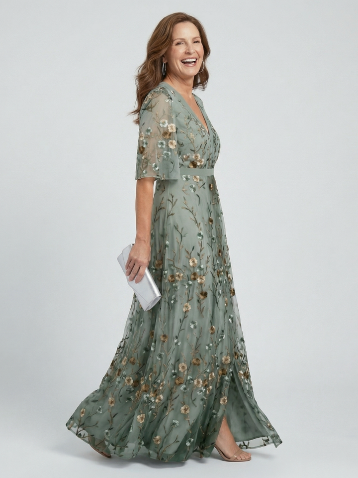 Selora - Halter Bloom Flow Maxi Kleid