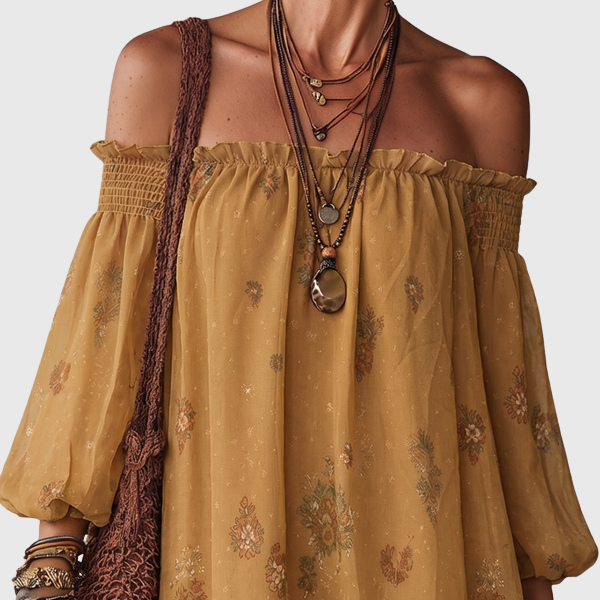Dakota - Boho-Chic Sommerkleid mit floralem Print