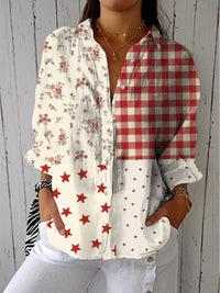 Laylani - Landhaus Patchwork Bluse