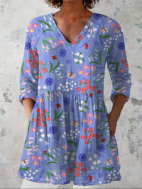 Aileen - V-Ausschnitt Langarmshirt