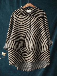 Cecelia - Damen Casual Hemd mit kreisförmigem Muster