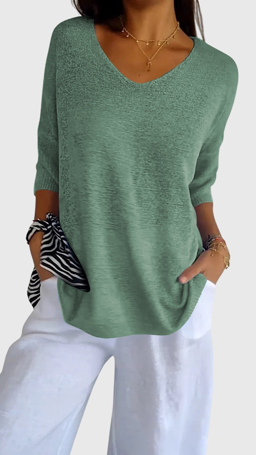 Myrial - Elegantes V-Ausschnitt-Top