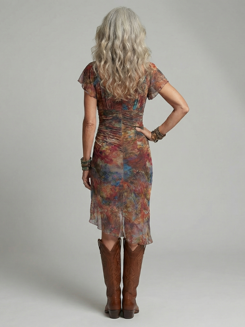 Aeris - Ruhiges Halter Midi Kleid