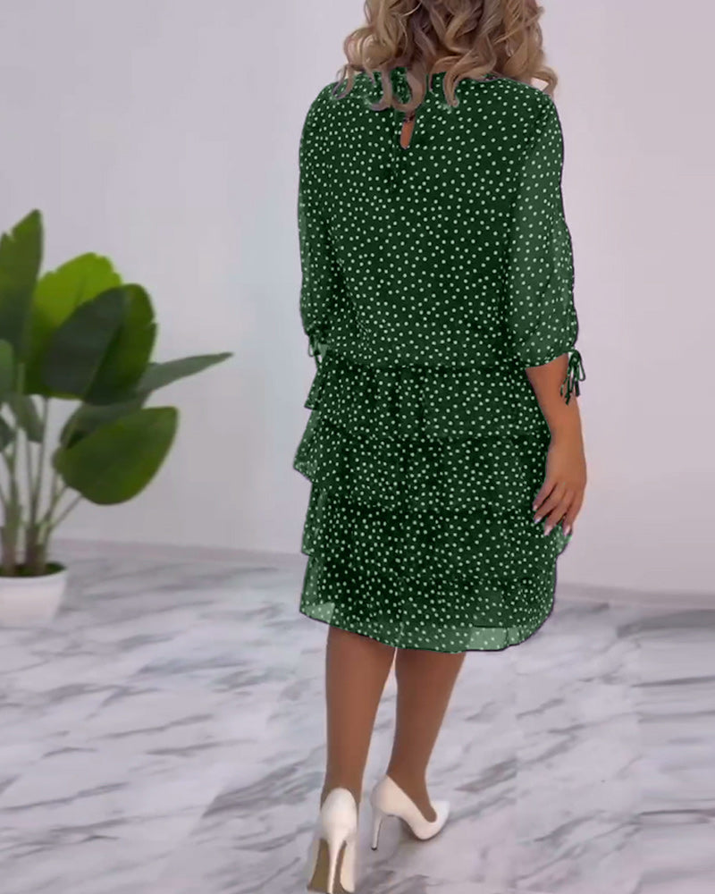 Tilly - Gepunktetes Schichtkleid