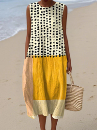 Colette - Polka Colorblock Kleid