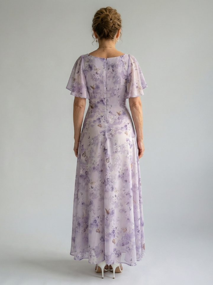 Vaelis - Midi-Kleid mit Flatterärmeln