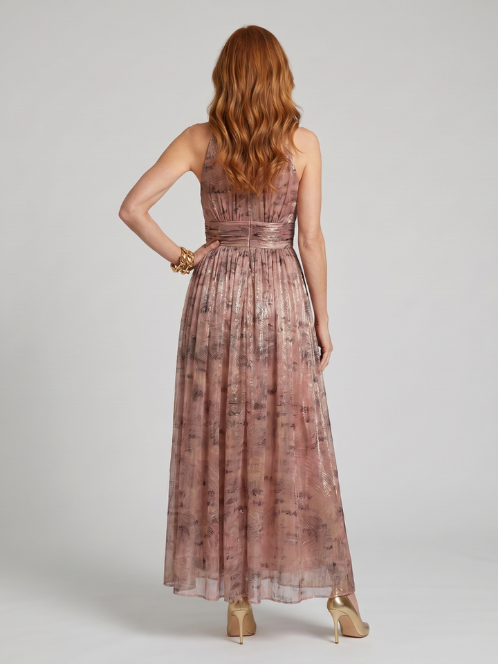 Imogen - Ärmelloses Midi-Kleid mit strukturiertem Finish