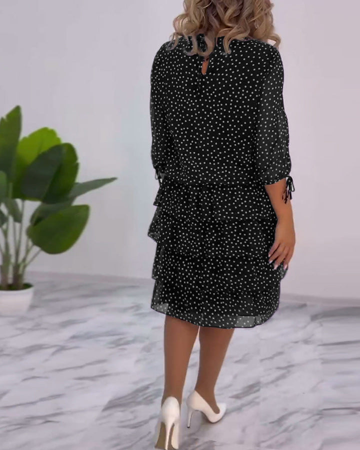 Tilly - Gepunktetes Schichtkleid