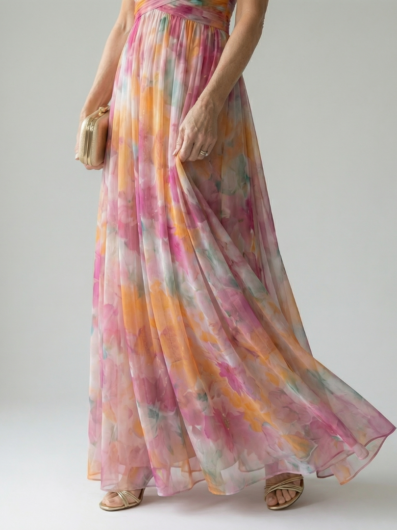 Isel - Soft Wrap Maxi Kleid
