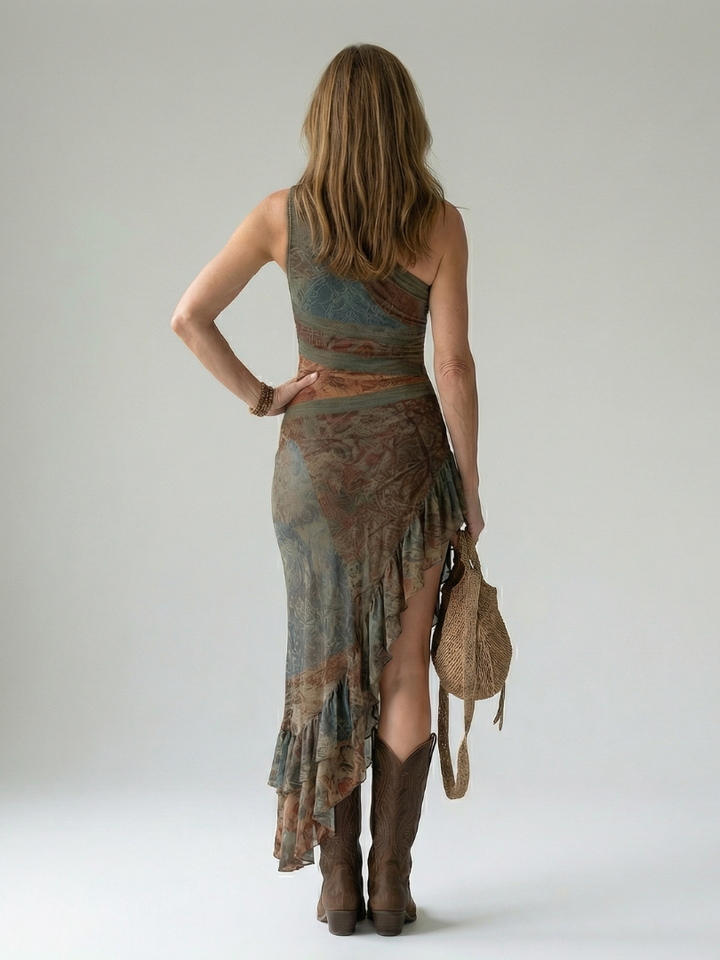 Zalia - Ruhiges Midi-Kleid