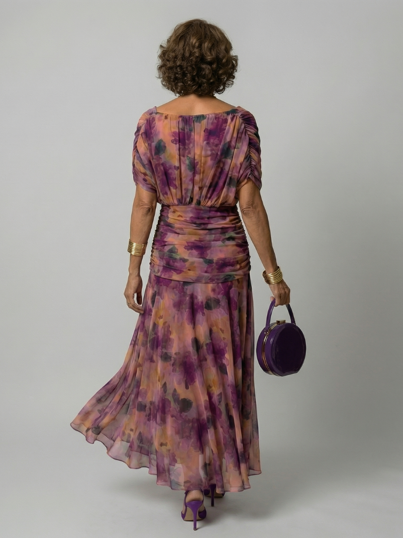 Calen - Off-Shoulder Flow Midi Kleid